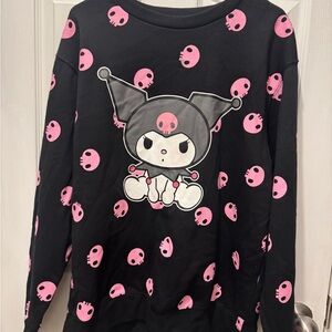 Bioworld Black and Pink Kuromi Sweatshirt